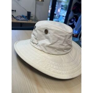 Tilley Hat Boonie Men 7 1/4 White Nylon Wide Brim Sun Hiking Outdoor Safari